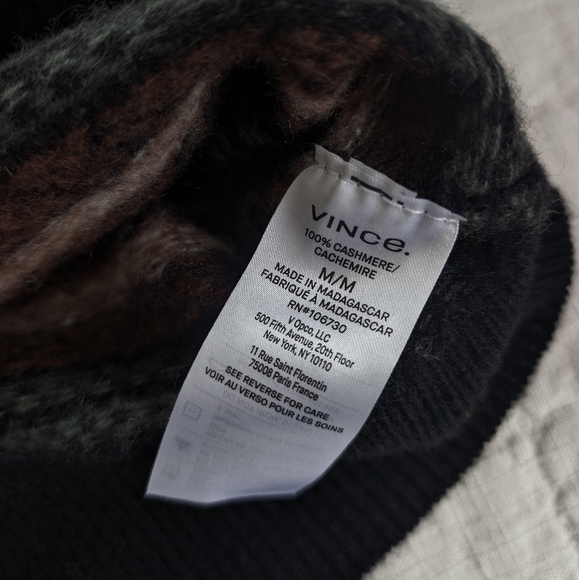 vince fair isle polo sweater NWOT - Picture 7 of 7